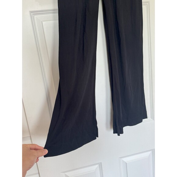 Jean Muir Vintage Womens 12 Black High Rise Elasticated Wide Leg Trousers 70s 80 - Picture 3 of 10
